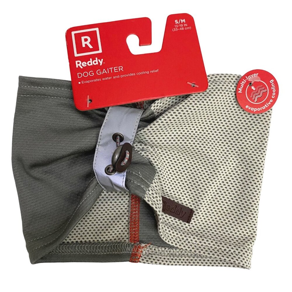 Reddy Dog Gaiter Neck Cooling Evaporates Water S/M 13”-19” Grey